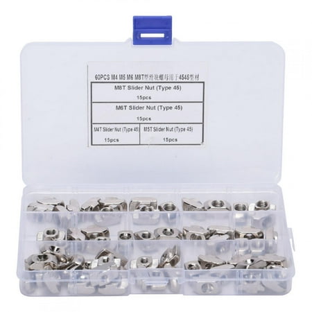 T Nut Fastener for Building Industrial Industry with a Plastic Storage Box Easy to Use T Slot Sliding Nut T Nut Fastener for Building Industrial Industry with a Plastic Storage Box Easy to Use T Slot Sliding Nut